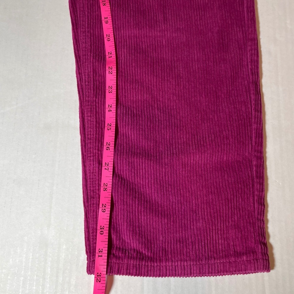 Empyre Tori Magenta Pink Corduroy Pants High Waisted Straight Leg Womens Size 8 - Picture 9 of 9